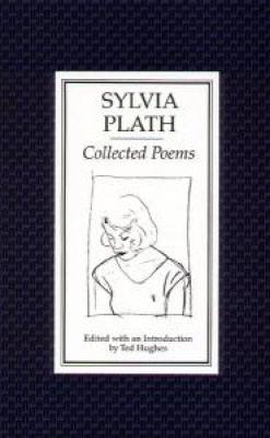Book cover of Collected Poems, featuring a an outlined drawing